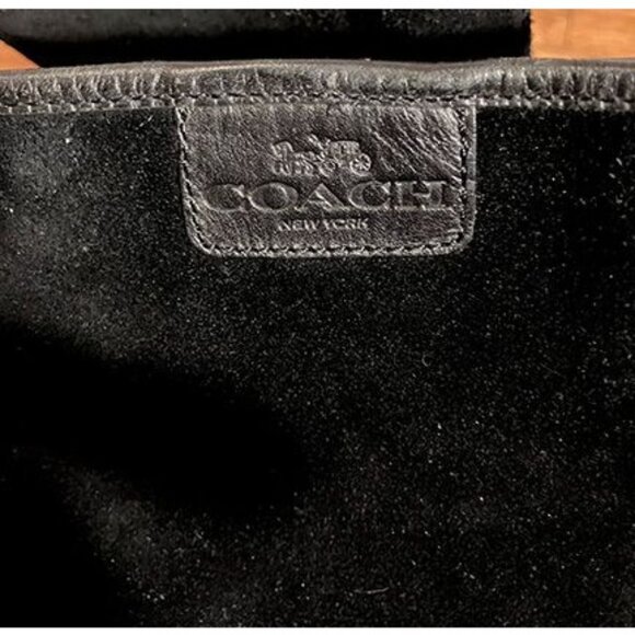 COACH suede + shearling cold-weather Palmer boots, black, 8.5 - Picture 4 of 6